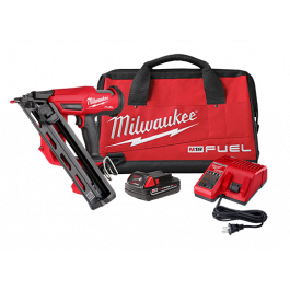 Milwaukee M18 Fuel Cordless 15 Ga. Angled Finish Nailer Battery