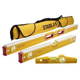 Stabila 30015 5-Pocket Level Case – Fits 48″, 32″, 24″, 16″ & Torpedo Levels, Padded Liner, Shoulder Strap, Heavy-Duty Nylon