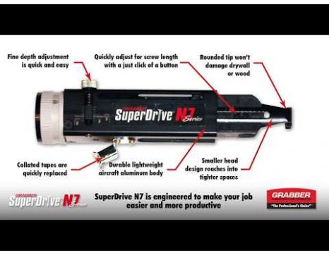 Grabber SuperDrive N7 For Dewalt Cordless Drivers | SDN7D2B | Nail