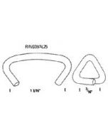 RING09AL25 9 Gauge 1-3/16" Aluminum D Ring Blunt Tip