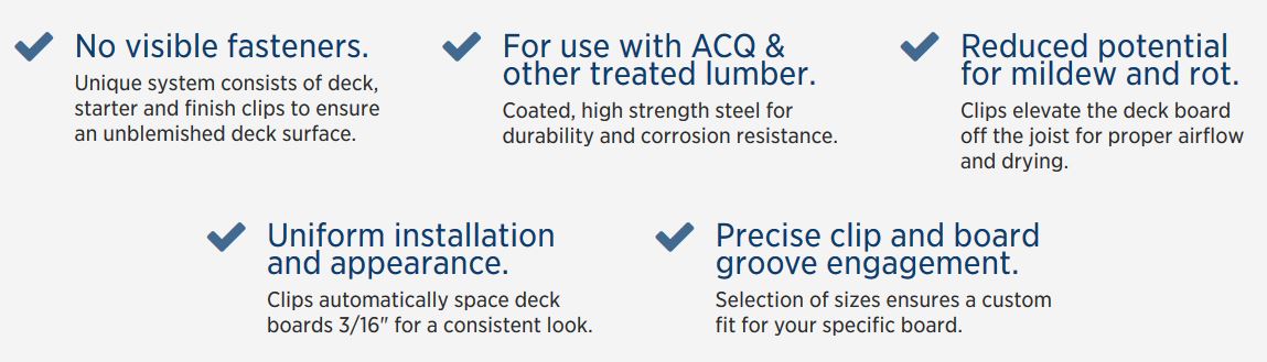 Senco Mantis Deck Clips