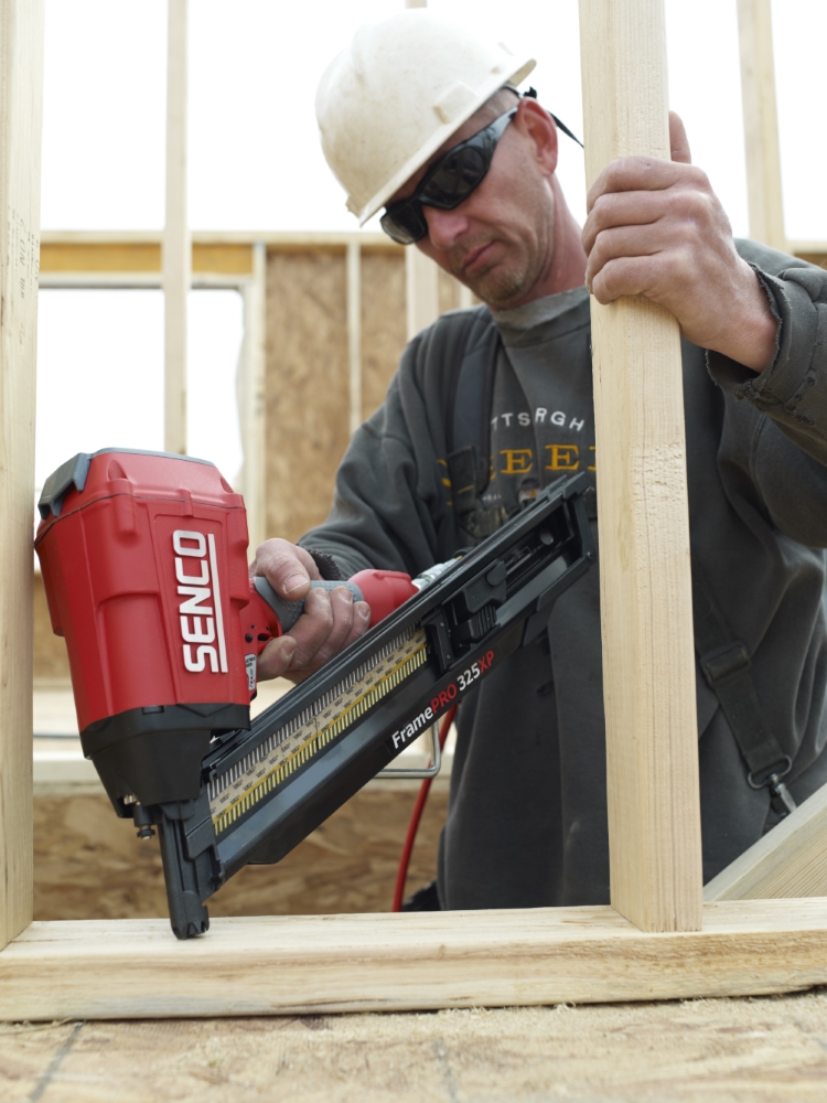 Keep Tools, like this Senco Frame Pro 325XP, in working order with proper nail gun maintenance