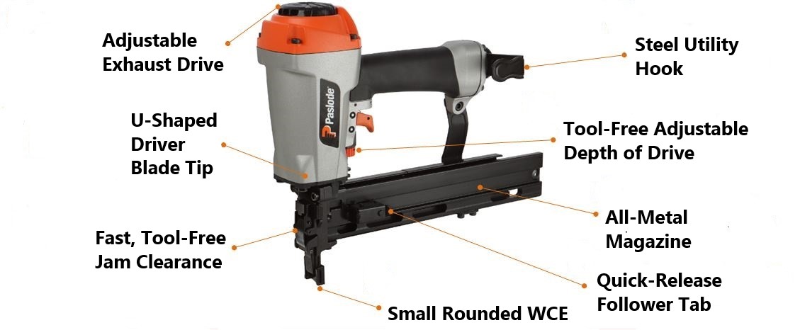 Paslode 16 Gauge Air Stapler Features