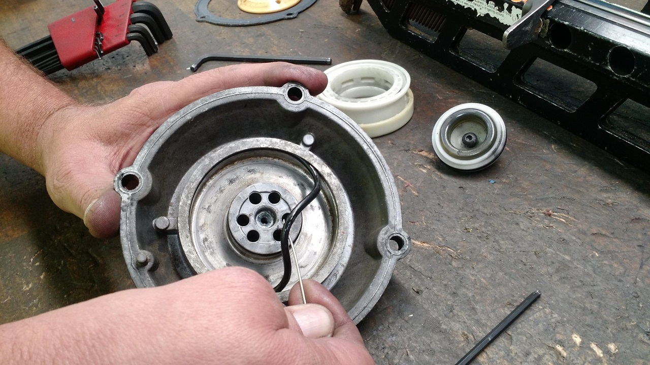 Removing an O-ring with stick pin