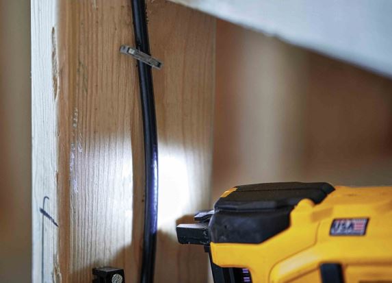 The headlight on the Dewalt Cable Stapler