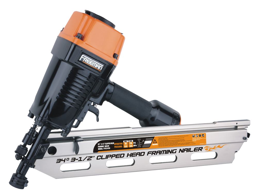 The clipped-head 34-degree framing nailer from Freeman tools