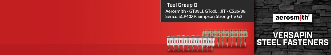 Nail Gun Depot Aerosmith VersaPin Steel Fasteners Nail Gun Depot VersaPin Steel Fasteners” width=