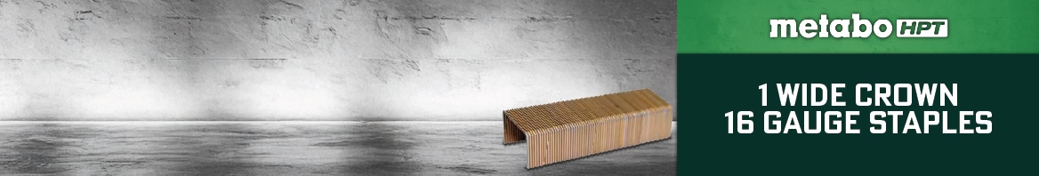 Nail Gun Depot Metabo 1 Wide Crown 16 Gauge Staples Nail Gun Depot 1 Wide Crown 16 Gauge Staples