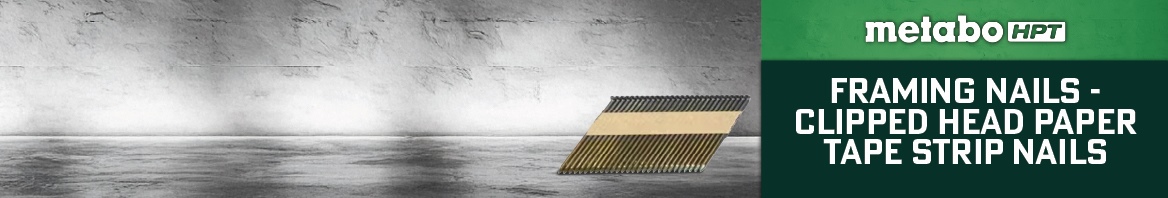 Nail Gun Depot Metabo Framing Nails - Clipped Head Paper Tape Strip Nails Nail Gun Depot Framing Nails - Clipped Head Paper Tape Strip Nails