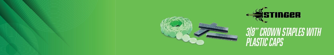 Nail Gun Depot 3|8 Crown Staples With Plastic Caps” width=