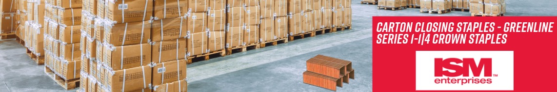 Nail Gun Depot Carton Closing Staples - Greenline Series 1-1|4 Crown Staples” width=