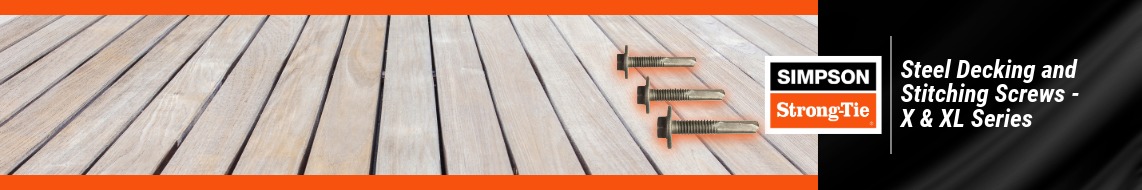 Nail Gun Depot SIMPSON Strong Tie Steel Decking and Stitching Screws - X & XL Series Nail Gun Depot Steel Decking and Stitching Screws - X & XL Series