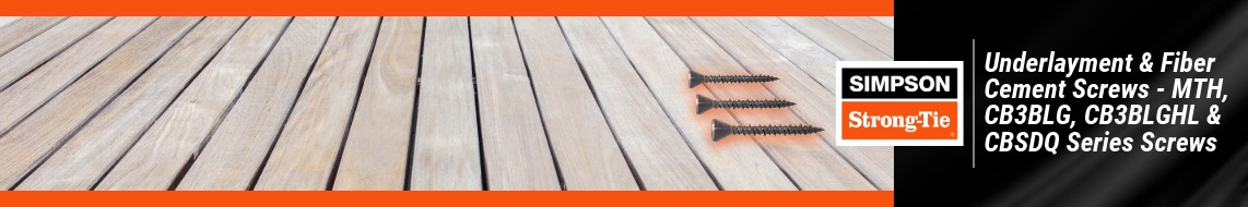 Nail Gun Depot Underlayment & Fiber Cement Screws - MTH, CB3BLG, & CBSDG158PS Series Screws